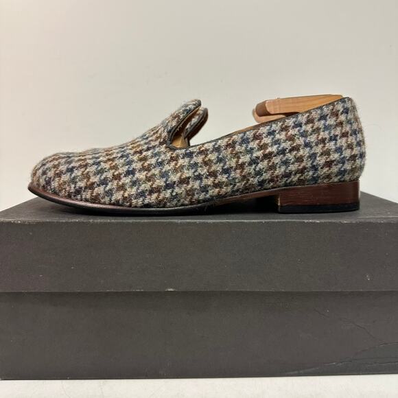 NIB J. Crew Camden Slip-On Loafer Harris Tweed Houndstooth Wool Multicolor 8 - Picture 4 of 9